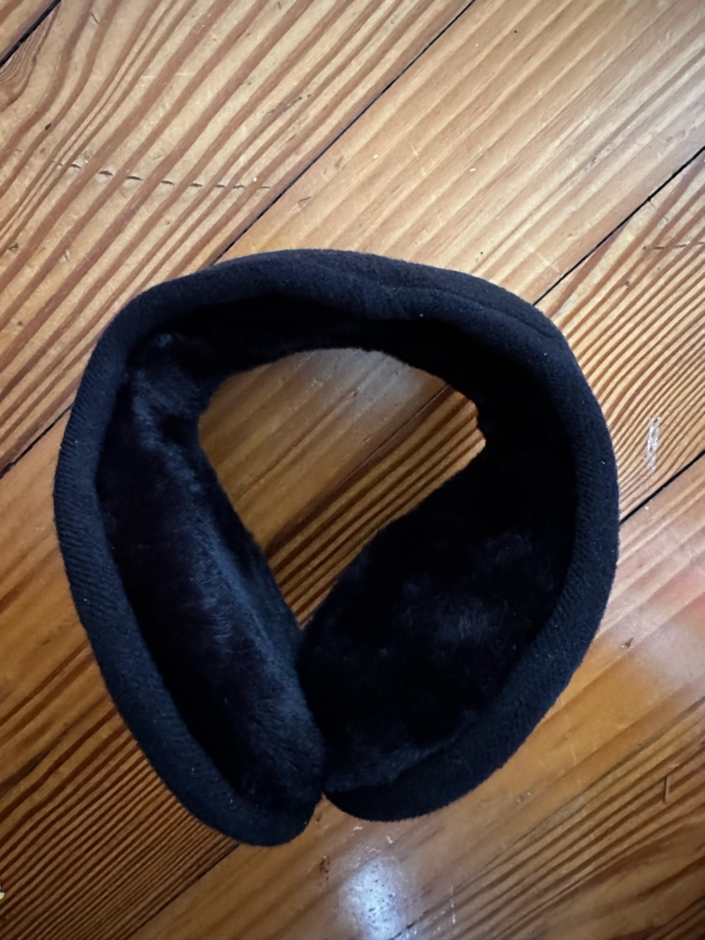 Men's Black Fleece Ear Warmer Headband